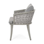 Pebble Outdoor Boho Wicker Club Chair with Cushions (Set of 2) by Christopher Knight Home