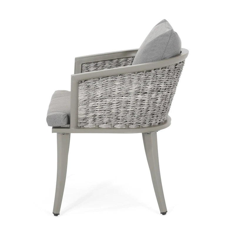 Pebble Outdoor Boho Wicker Club Chair with Cushions (Set of 2) by Christopher Knight Home