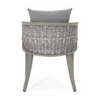 Pebble Outdoor Boho Wicker Club Chair with Cushions (Set of 2) by Christopher Knight Home