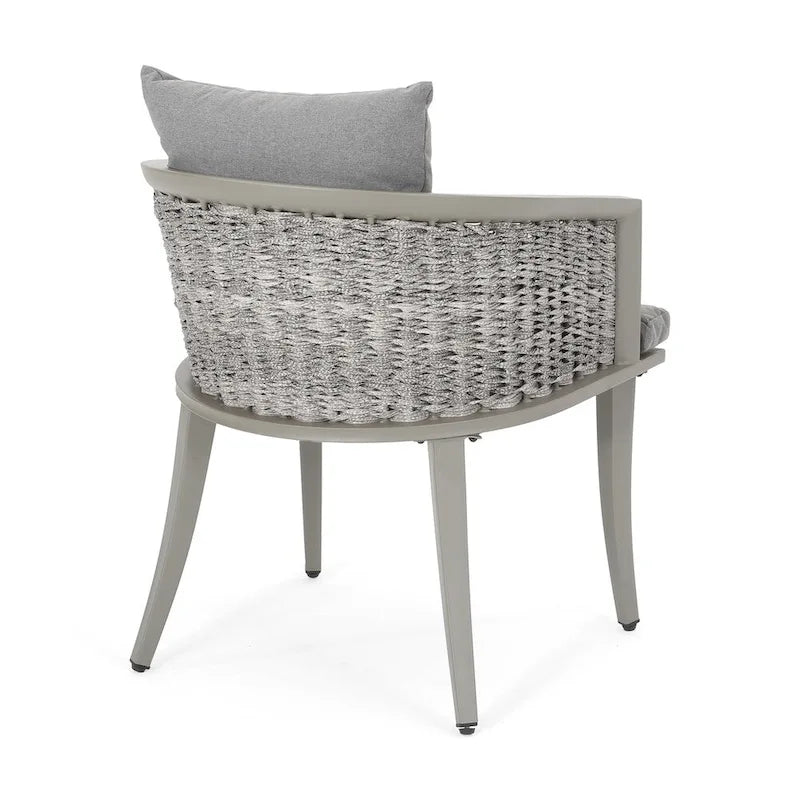Pebble Outdoor Boho Wicker Club Chair with Cushions (Set of 2) by Christopher Knight Home