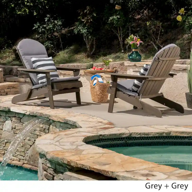 Malibu Outdoor Acacia Wood Folding Adirondack Chairs (Set of 2) by Christopher Knight Home