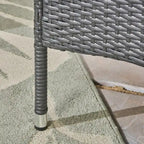 Moralis Outdoor 6-Seater Acacia Wood Dining Set with Wicker Chairs by Christopher Knight Home
