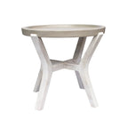 Bali 21 Indoor or Outdoor Cement & Wood Round Side Table