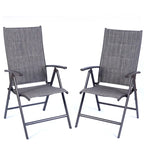 Kozyard Coolmen Outdoor Patio Dining Furniture 2-Pack Foldable Chairs