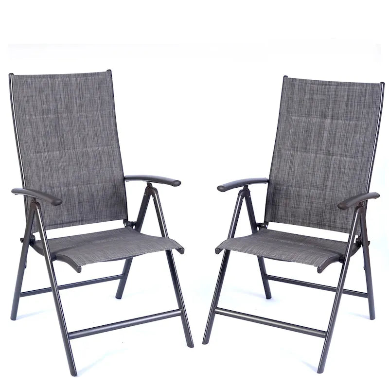 Kozyard Coolmen Outdoor Patio Dining Furniture 2-Pack Foldable Chairs