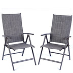 Kozyard Coolmen Outdoor Patio Dining Furniture 2-Pack Foldable Chairs