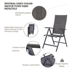 Kozyard Coolmen Outdoor Patio Dining Furniture 2-Pack Foldable Chairs