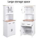 70 Tall Kitchen Pantry, Storage Cabinet with Countertop - 23.62Lx15.75Wx66.9H