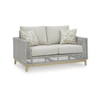 Signature Design by Ashley Seton Creek Gray Outdoor Loveseat with Cushion - 58.5 W x 36.25 D x 35.88 H