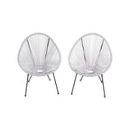 Acapulco White Resort-grade Chairs (Set of 2)