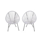 Acapulco White Resort-grade Chairs (Set of 2)