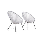 Acapulco White Resort-grade Chairs (Set of 2)