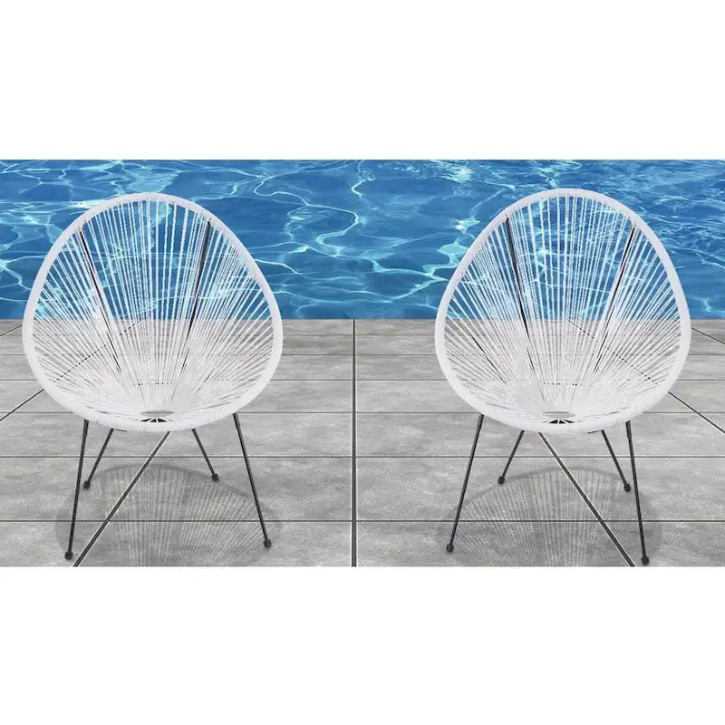 Acapulco White Resort-grade Chairs (Set of 2)