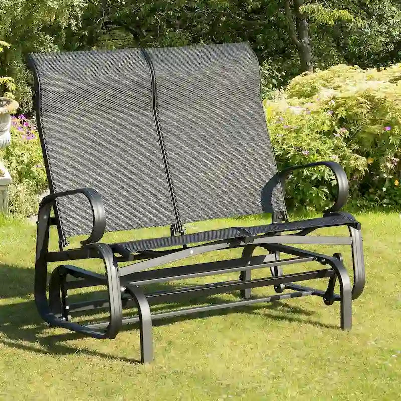 Havana Black Twin Seat Outdoor Glider