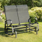 Havana Black Twin Seat Outdoor Glider