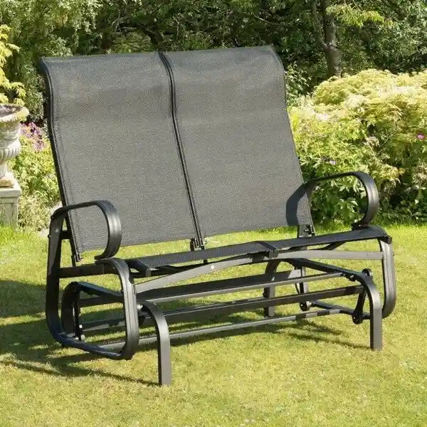 Havana Black Twin Seat Outdoor Glider