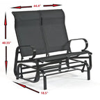 Havana Black Twin Seat Outdoor Glider