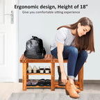 3 Tier Shoes Rack Bench Entryway Storage Bench Organizer with Seat