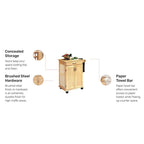 General Line Brown Kitchen Cart - 29' x 19' x 34'