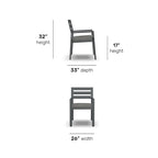 Homestyles Grayton Outdoor Dining Chairs (Set of Two) - 26 x 32 x 33