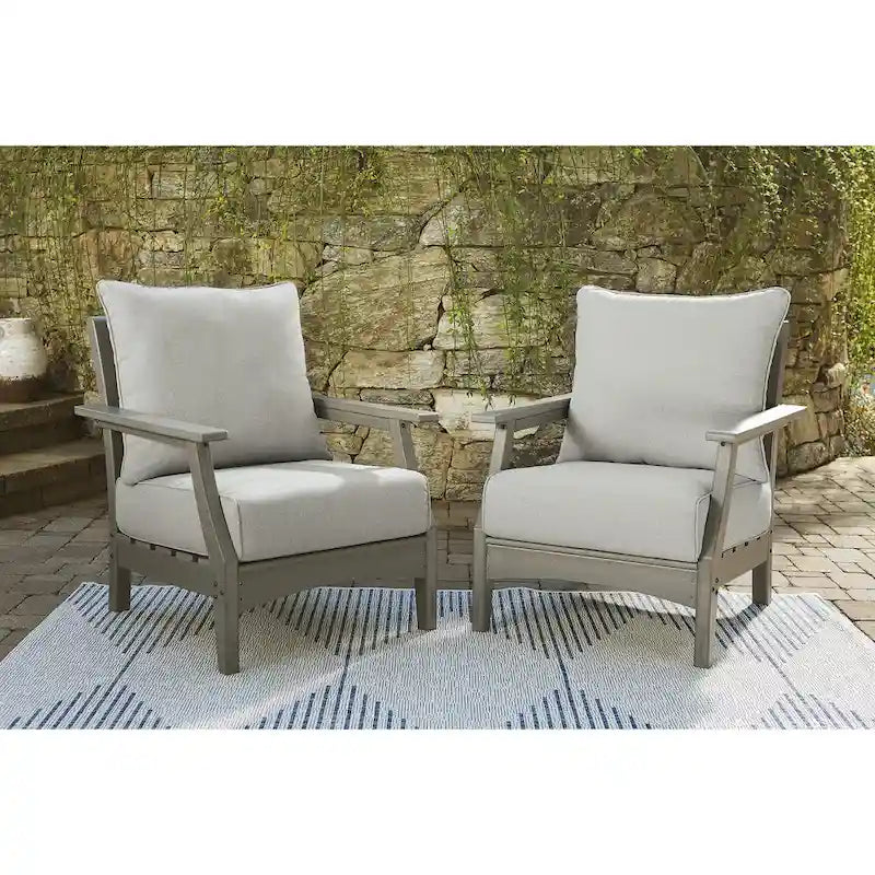 Signature Design by Ashley Visola Gray 3-Piece Outdoor Package - 80W x 33D x 37H