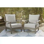 Signature Design by Ashley Visola Gray 3-Piece Outdoor Package - 80W x 33D x 37H