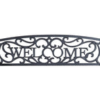 Outsunny 2 Seater 50 Steel Welcoming Vines Decorative Outdoor Patio Garden Bench, with Weatherproof Build & Cute Design