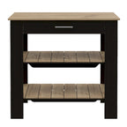 FM Furniture Brooklyn 40 Kitchen Island, Two Shelves, One Drawer