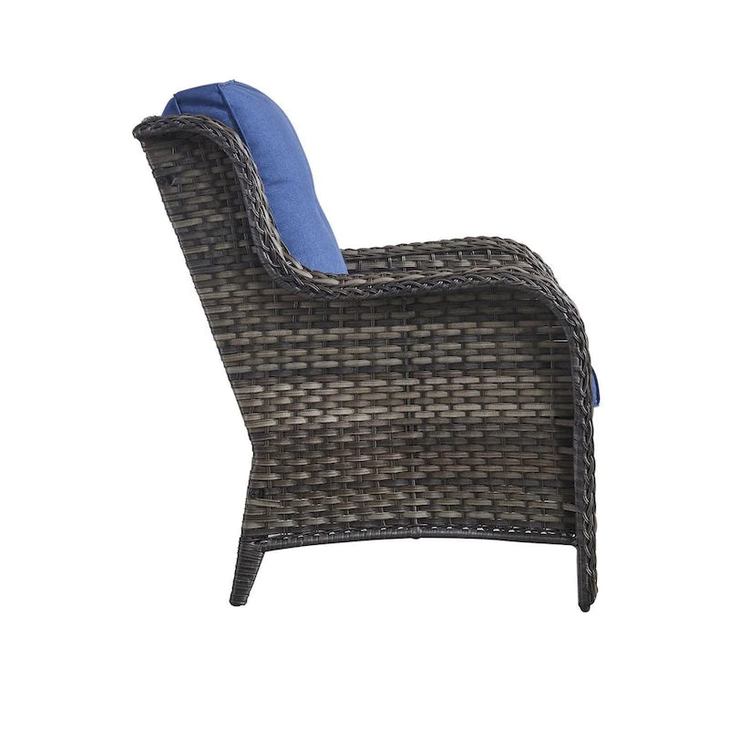 Gymojoy 2-piece Patio Furniture Wicker Chair Outdoor Dining Chair Set