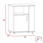 Kit Lower Microwave Cabinet, Single Door, Three Side Shelve -White