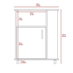 Kit Lower Microwave Cabinet, Single Door, Three Side Shelve -White