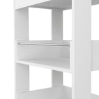 FM Furniture Gladiolus Kitchen Island, Two Cabinets, Three Open Shelves