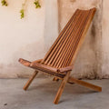 Acacia Wood Folding Chair with Long Back