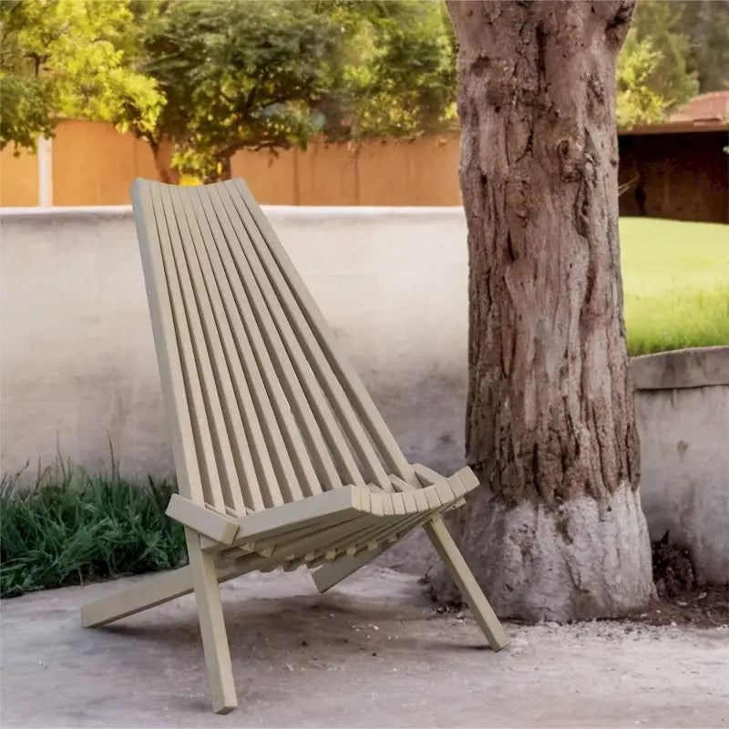 Acacia Wood Folding Chair with Long Back