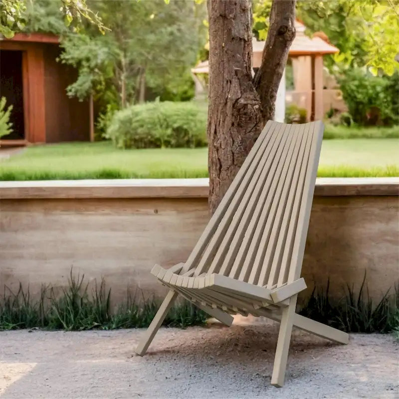 Acacia Wood Folding Chair with Long Back