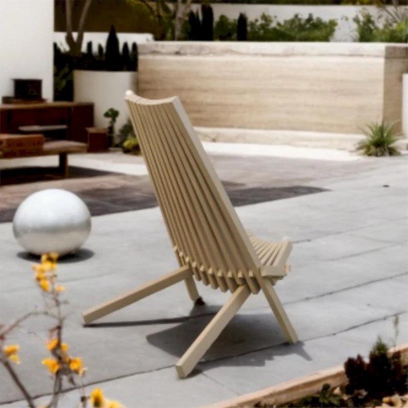 Acacia Wood Folding Chair with Long Back