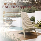 Acacia Wood Folding Chair with Long Back