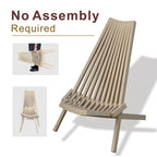 Acacia Wood Folding Chair with Long Back