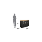 Homestyles Storage Plus Black Wood Kitchen Cart - 51 x 19 x 36