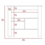 HomeRoots Marble and White Kitchen Island with Three Storage Shelves - 27.5 X 40.50 X 27.50