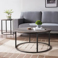  Darren Modern Rustic Farmhouse Reclaimed Wood Round Coffee Table