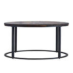 Darren Modern Rustic Farmhouse Reclaimed Wood Round Coffee Table