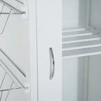 HOMCOM 28 White Rolling Kitchen Trolley Serving Cart