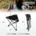 Travel Chair Big Slacker Camp Stool in Black