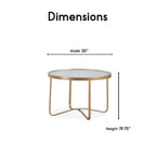 Elle Decor Mirabelle Outdoor Coffee Table, French Gold