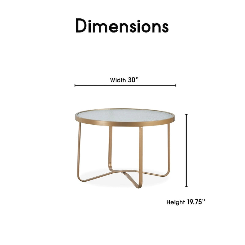 Elle Decor Mirabelle Outdoor Coffee Table, French Gold