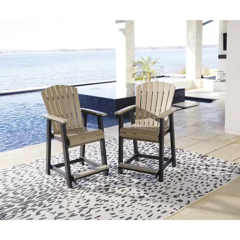 Signature Design by Ashley Eisely Outdoor Counter Height Bar Stool (Set of 2)
