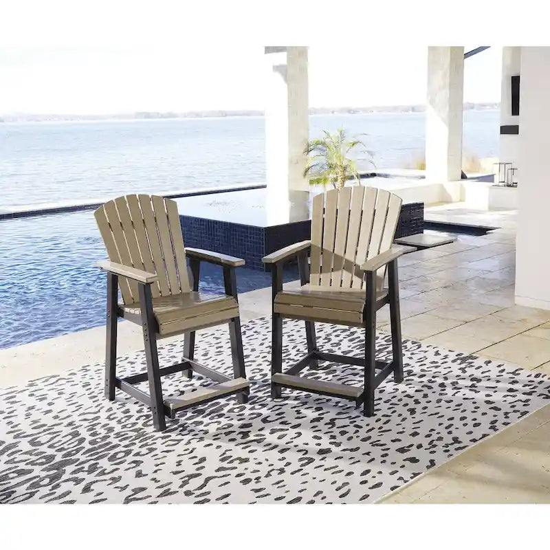 Signature Design by Ashley Eisely Outdoor Counter Height Bar Stool (Set of 2)