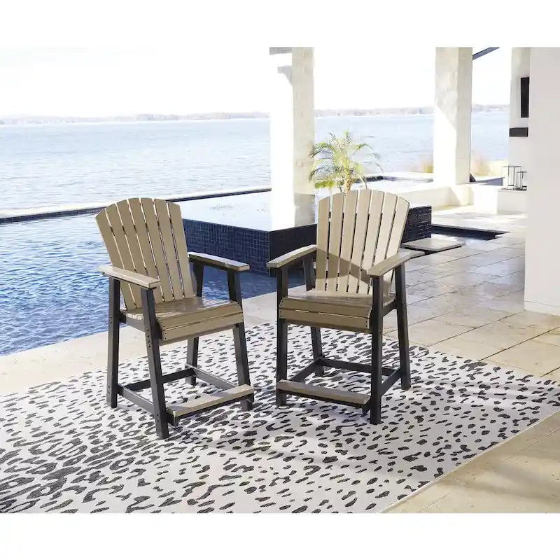 Signature Design by Ashley Eisely Outdoor Counter Height Bar Stool (Set of 2)