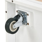 Kitchen Island on Wheels with Open Compartments and 2 Drawers
